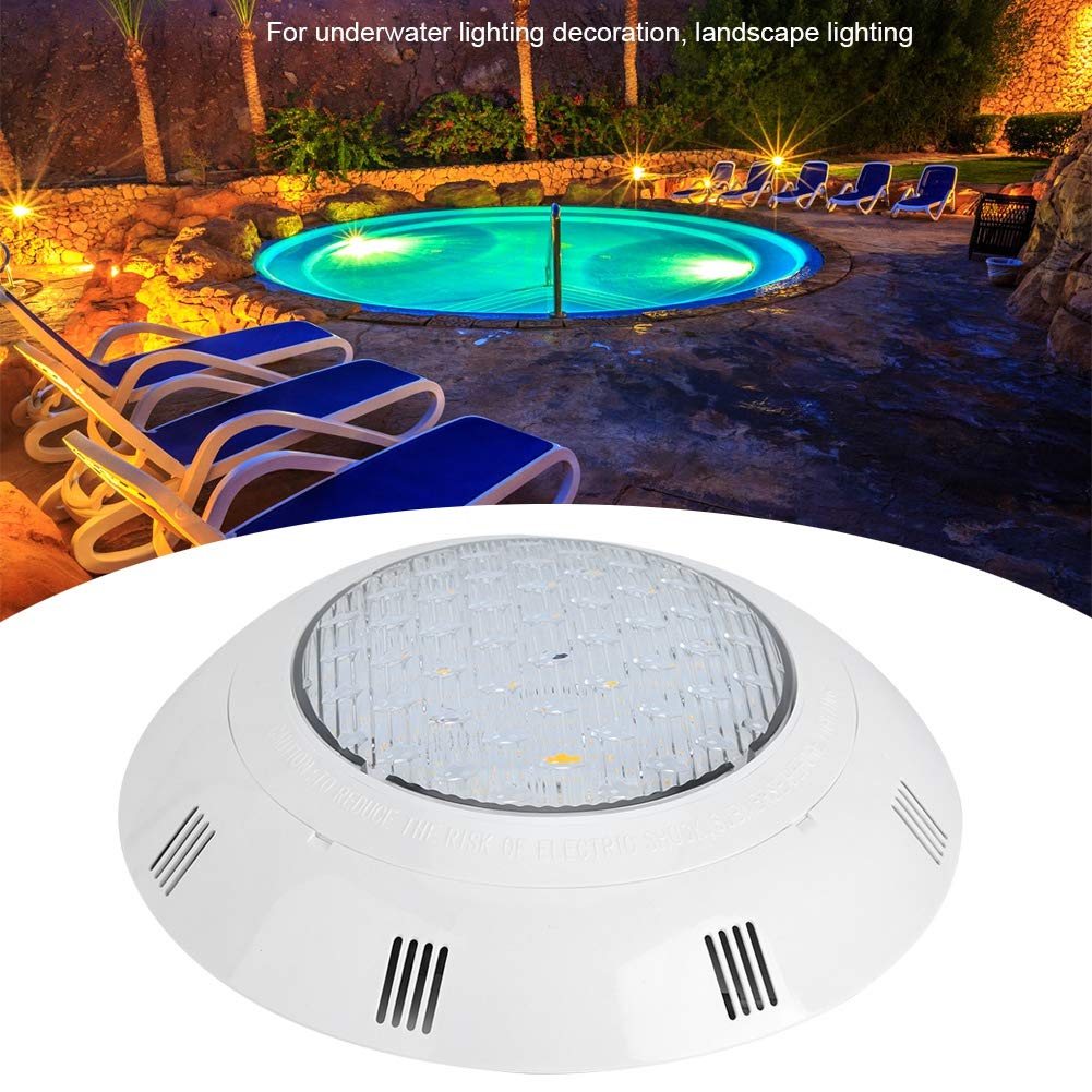 Wakects Teichlicht, an der Wand Montiertes LED-Licht 12 W 12 V Unterwasserlampenlicht, Aquarium-Brunnen-Teich-Pool-Unterwasserlandschaftslichtlampe