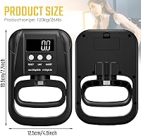 Jinlaili Digitális kézerőmérő markolat edző 264 lb 120 kg LED kijelző USB töltőkábel fekete 3