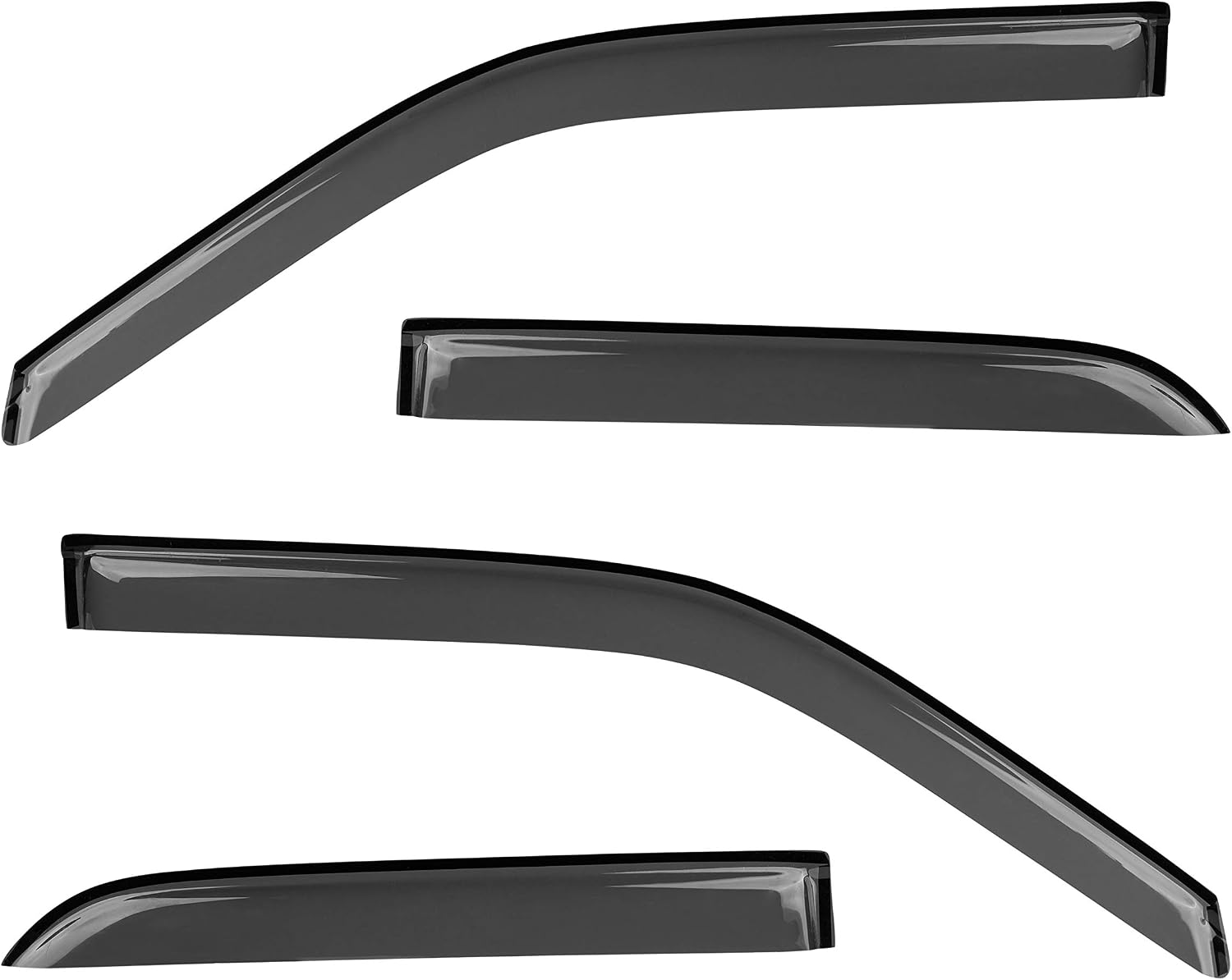 Outside Window Visor Compatible with 98-04 Rodeo/98-02 Passport Rain Guards Wind Deflector Dark Tape-On Smoke 4pc 94915