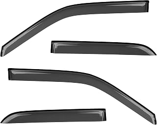 Window Visor Sun Rain Guards Dark Smoke, 4-Piece Set for 98-04 Isuzu Rodeo