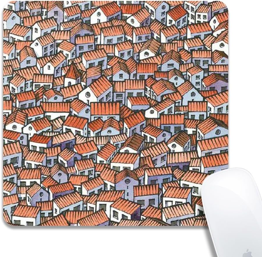 Personalized Square Mouse Pad, Non-slip Rubber Gorilla Mouse Mat Personalised Printed Comfortable (7.87x7.87inch) Round 22