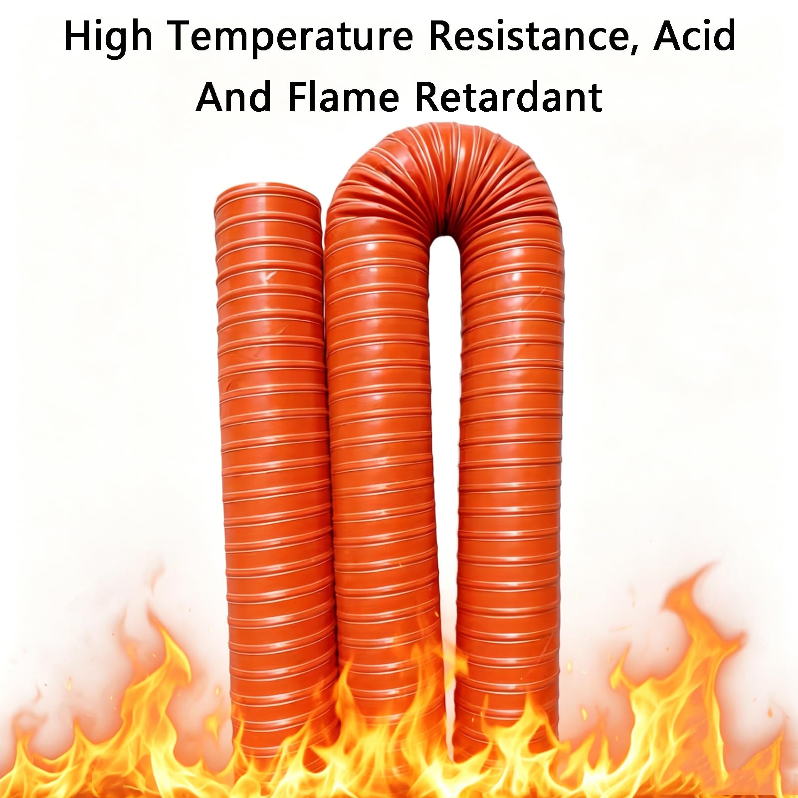 Manguera De ExtraccióN Flexible​,Tubo Flexible De Salida De Aire,Tubo Flexible Campana Extractora,Conducto De Aire De Silicona Resistente Al Calors,Tubo para CanalóN