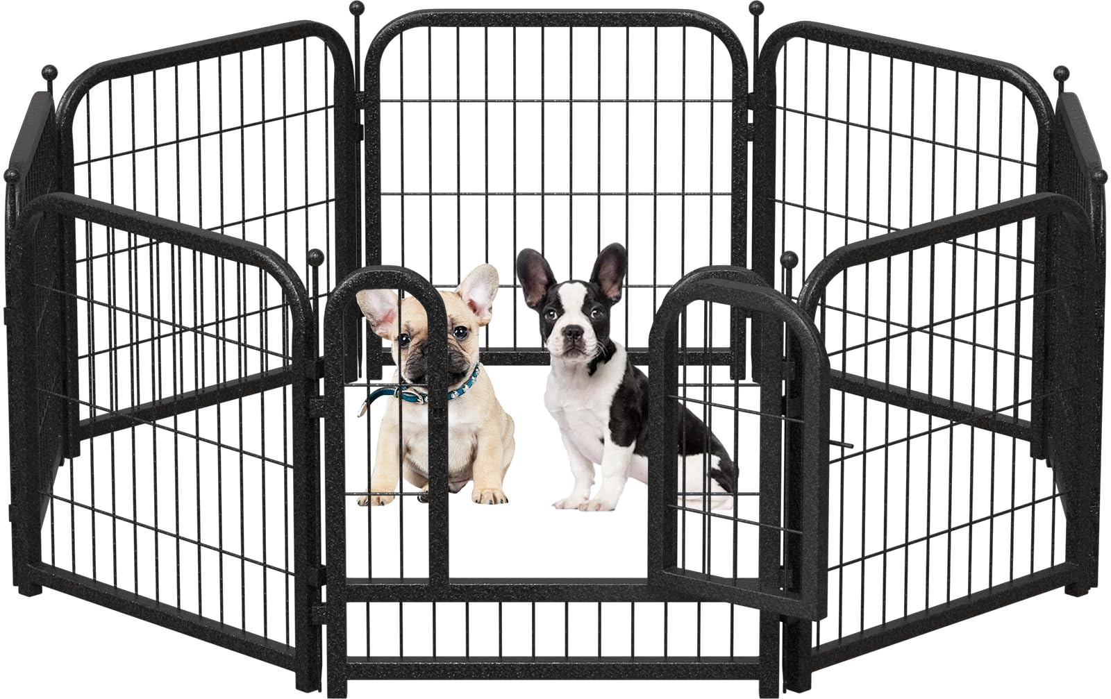 Metal Dog Playpen, 24 Inch Height 8 Panels, Ideal Dog Fence for Large