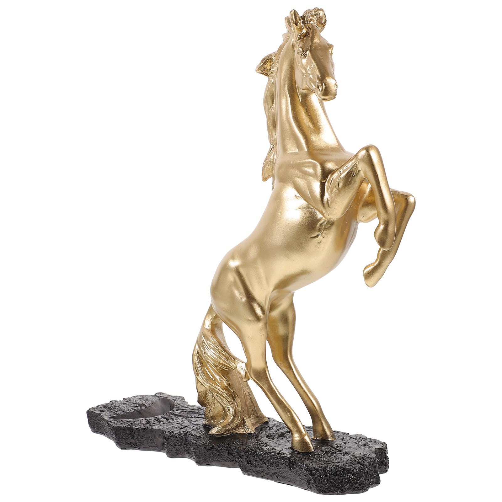 Figurine de cheval en résine dorée : une idée cadeau raffinée pour salon et bureau