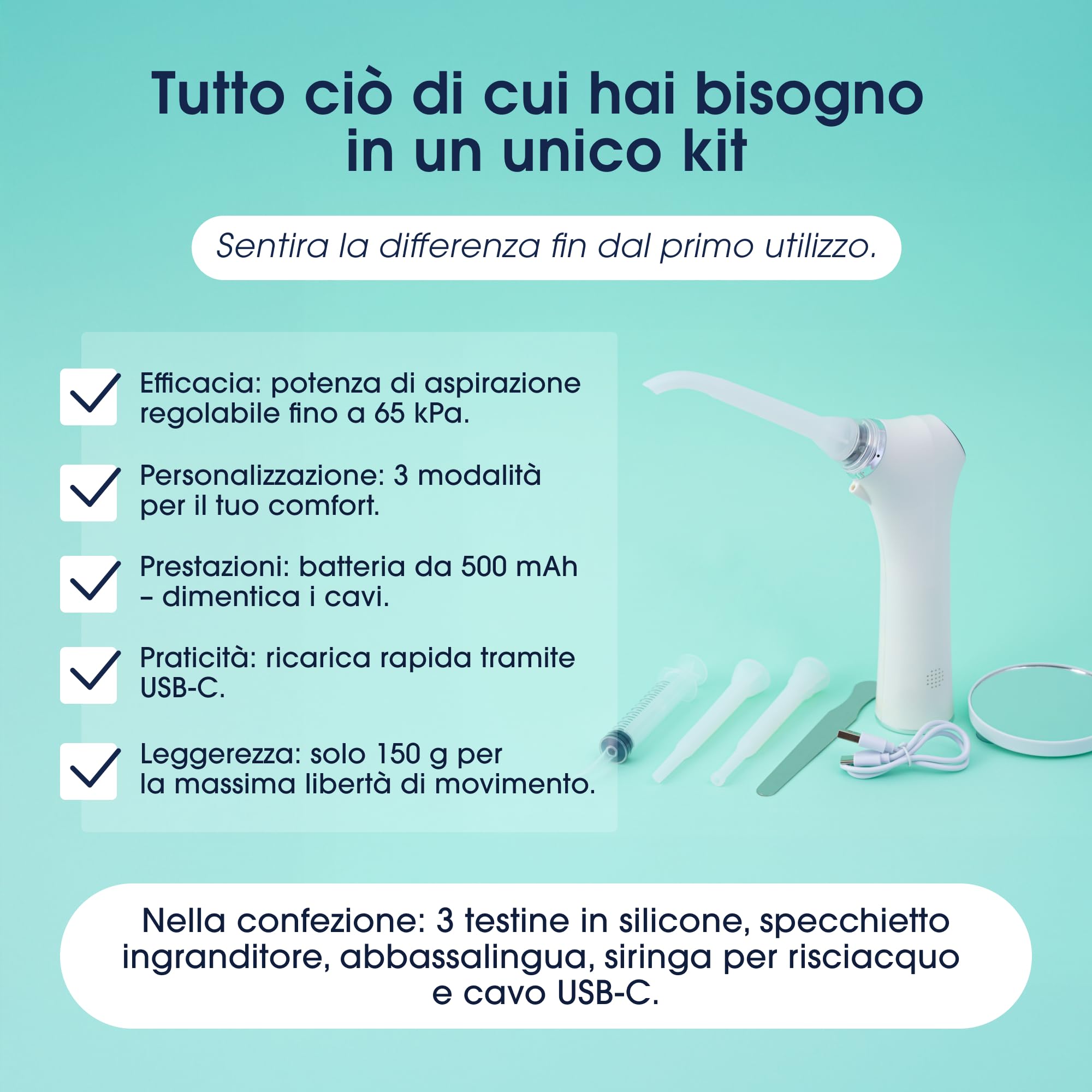 ZENT Tonsilloliti rimozione elettrico – Kit rimozione calcoli tonsillari con Luce LED, 3 Punte Silicone, Aspiratore Calcoli Tonsillari Senza Fili e Motore Silenzioso, per Casa e Viaggio
