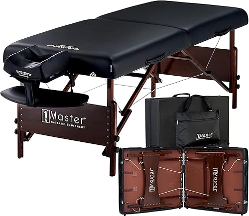 Master Massage Mesa de masaje Del Ray de 30 pulgadas, portátil, ligera, cama de spa profesional, mesa de terapia de masaje de altura ajustable, piel