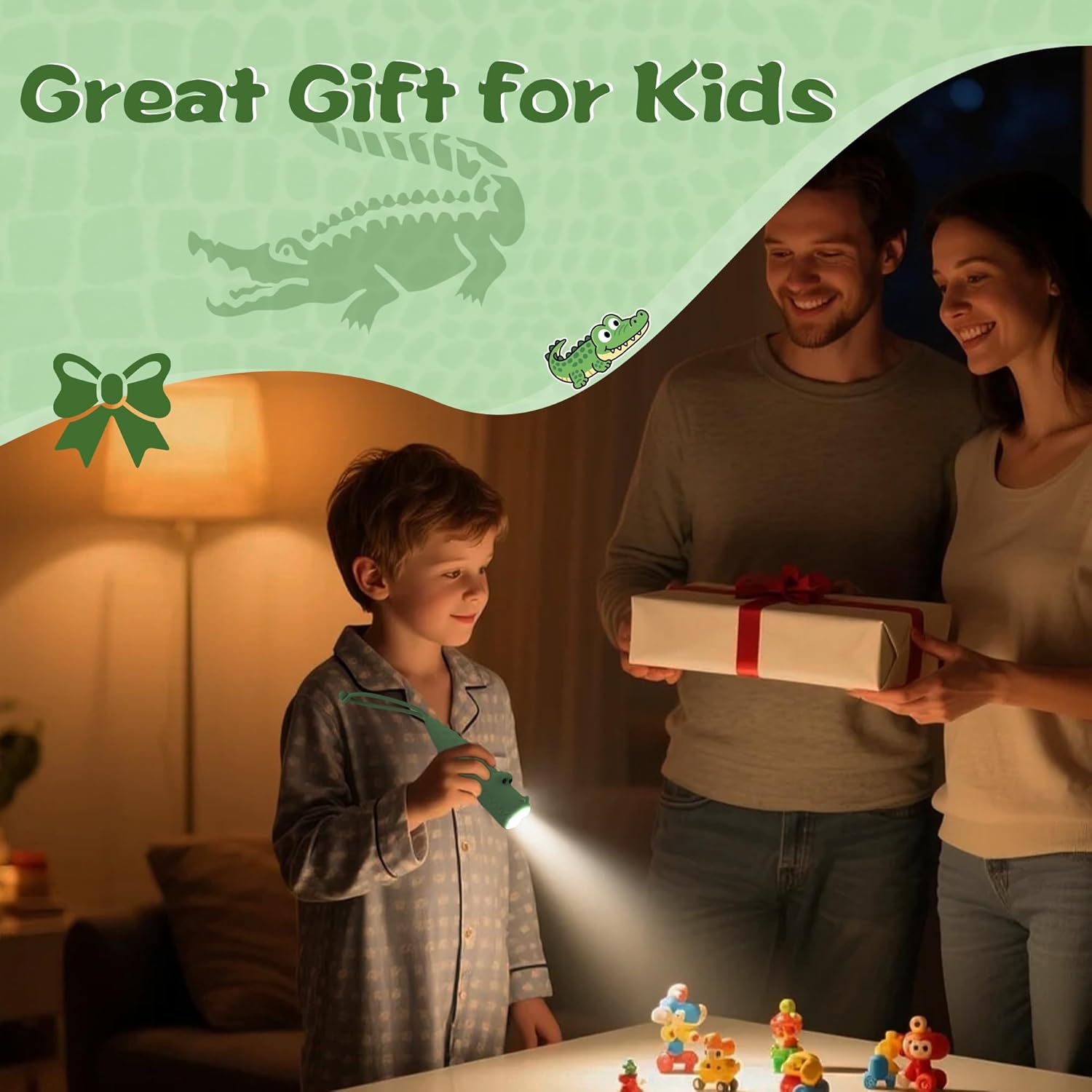 CoolGift Mart Kids Silicone Flashlight, Dimmable Flashlight for Toddlers Kids Boys Girls, Rechargeable Hanging Night Light for Camping, Night Walks and Home Use, Fun Animal Themed Portable Torch
