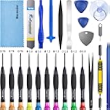 Warmstor 24Pcs Electronics Repair Tool Kit with Precision Screwdriver Set, Battery Screen Replacement Tools Kit for Opening Fix iPhone 17 16 15 14 13 12 11 Pro Max Plus, Computer, Tablet, Xbox, Watch