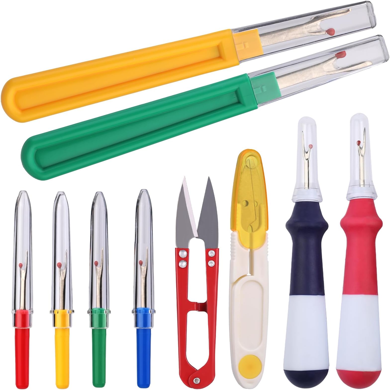 10 Pcs Ergonomic Grip Seam Ripper, Seam Ripper Set, Seam Rippers for Sewing, Thread Remover Tool for Crafting Removing Embroidery Hems Seams