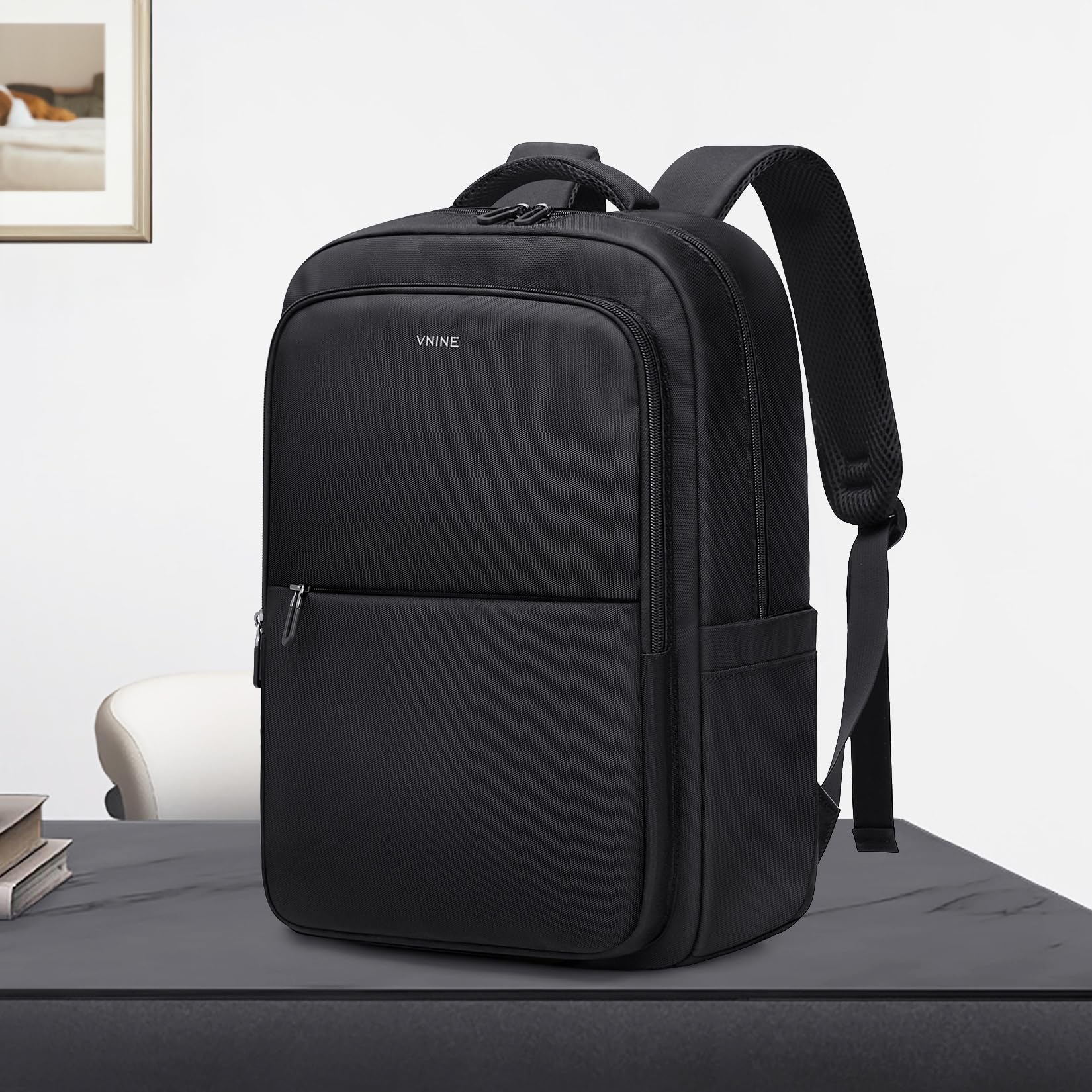 VNINE Zaino Porta PC，Impermeabile Antifurto Zaino per Computer da 15.6 Pollici Notebook da Uomo Scuola,Lavoro o Viaggio