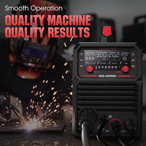 Miniatura 4 de YESWELDER MIG-250PRO Soldador MIG de Aluminio, 250A 110V220V con Pantalla Digital Avanzada, Máquina de Soldadura Multiproceso 6-En-1 MIGMIG