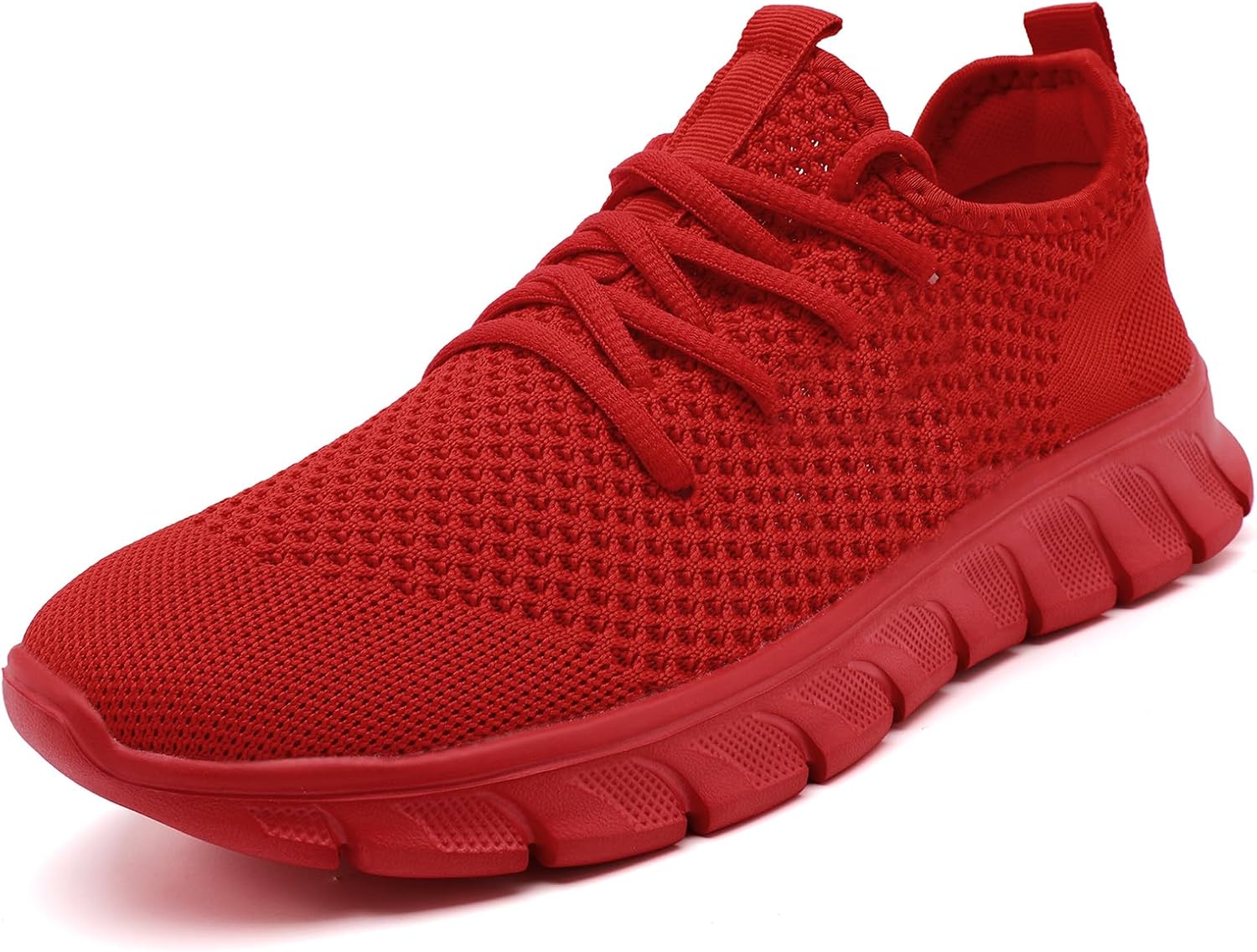 Women Running Walking Shoes Tennis Gym Fashion Sneakers Workout Atheltic Non Slip Lightweight Breathable Sport Shoe Red Size 7.5