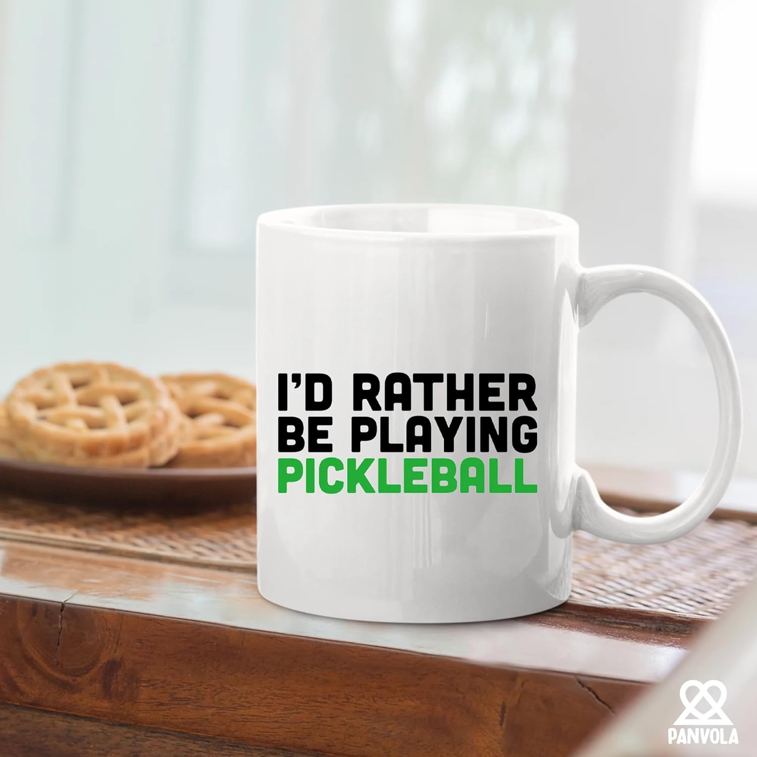 I’d Rather Be Playing Pickleball Sports Player Pickleball Gifts for Men Women Pickle Ball Lovers Dad Mom Husband Wife Sister Brother Coworker Friend Ceramic Mug 11 oz White - Image 5