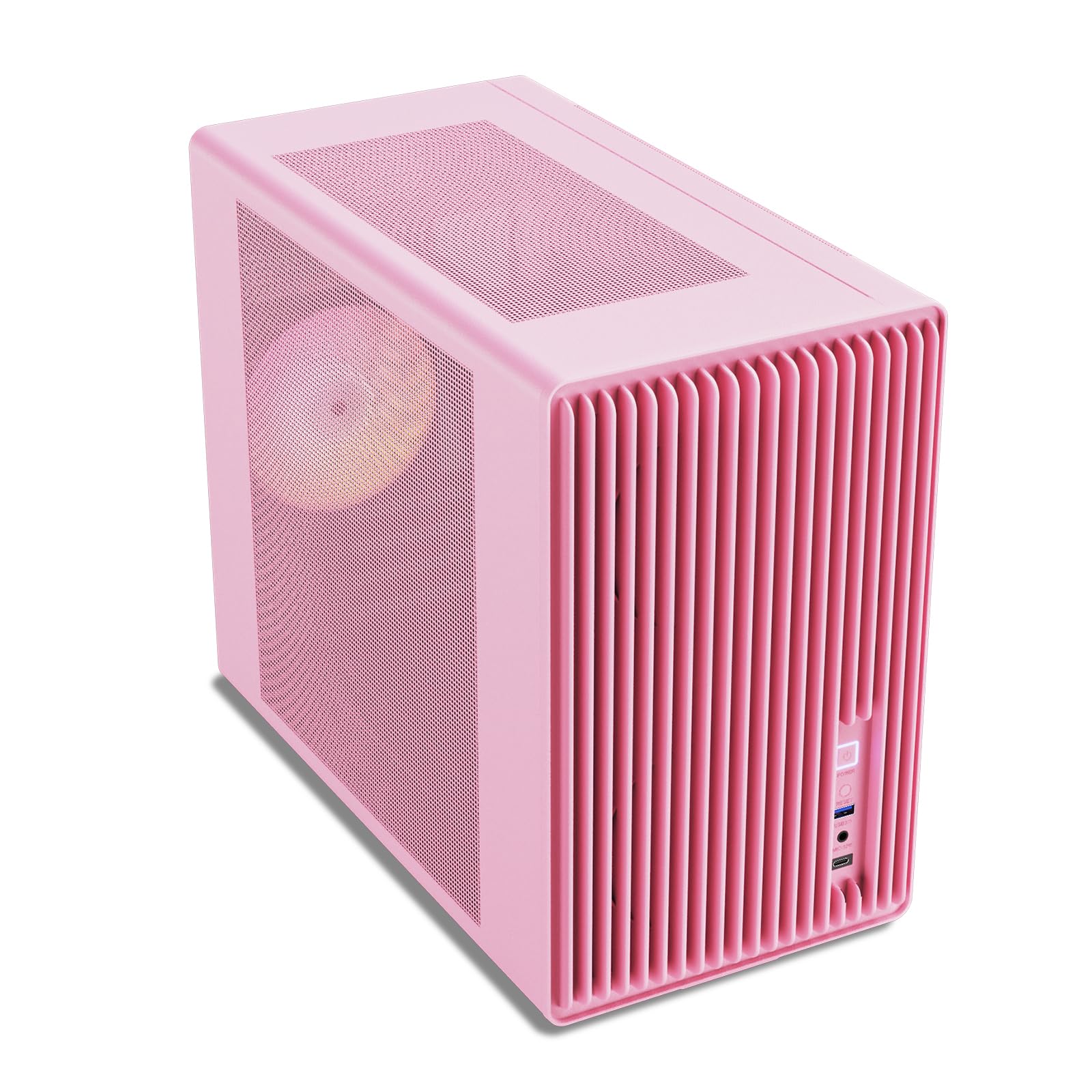 Vetroo M06 Micro-ATX/Mini-ITX Gaming PC Case, Compact High Airflow Mesh Mid Tower, Supports 5×120mm Fans & 240mm Liquid Cooling, GPU Up to 355mm,