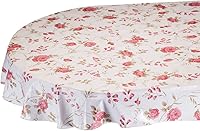 Vista 1 de Walter Drake Mantel de vinilo con diseño de enrejado rosa