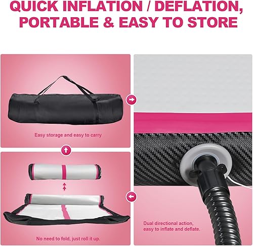 Miniatura 40 de FBSPORT - Colchonetas inflables de entrenamiento de 4 u 8 pulgadas de grosor, pistas de gimnasia para uso en el hogar, animadoras, yoga