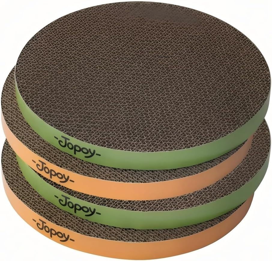 Cat Scratcher Toy Ball Track for Indoor Cats,Round Interactive Scratching Board Exercise Set for Bored Indoor Adult and Kitten Mental & Physical Stimulation (Purple)