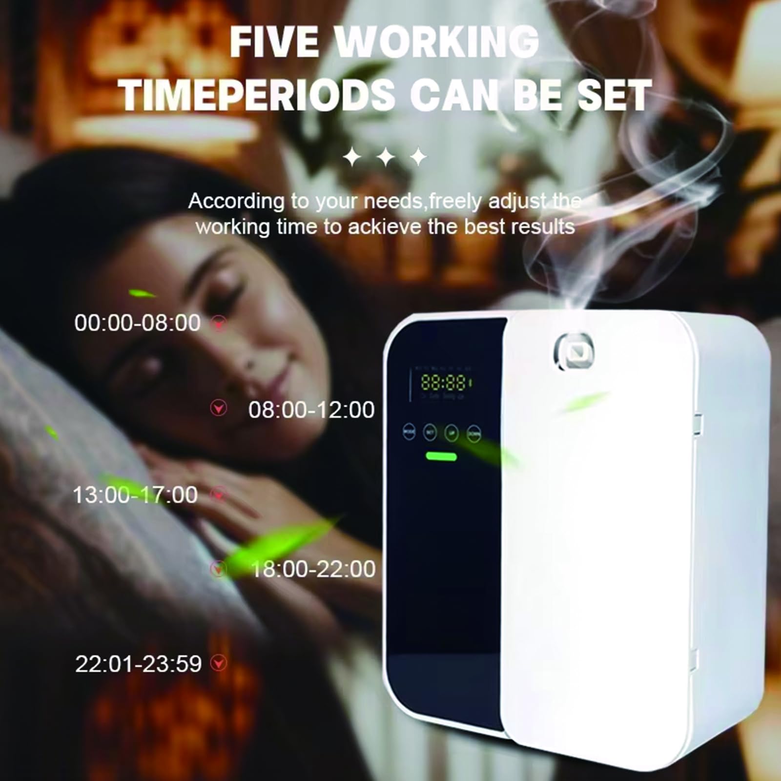 Difusor de Aroma Inteligente – Difusor de Aceite Esencial sin Agua de 500 ml con Control por Aplicación y Temporizador, Cubre hasta 1000 m³, Difusión de Fragancias para Casa, Oficina y Hotel