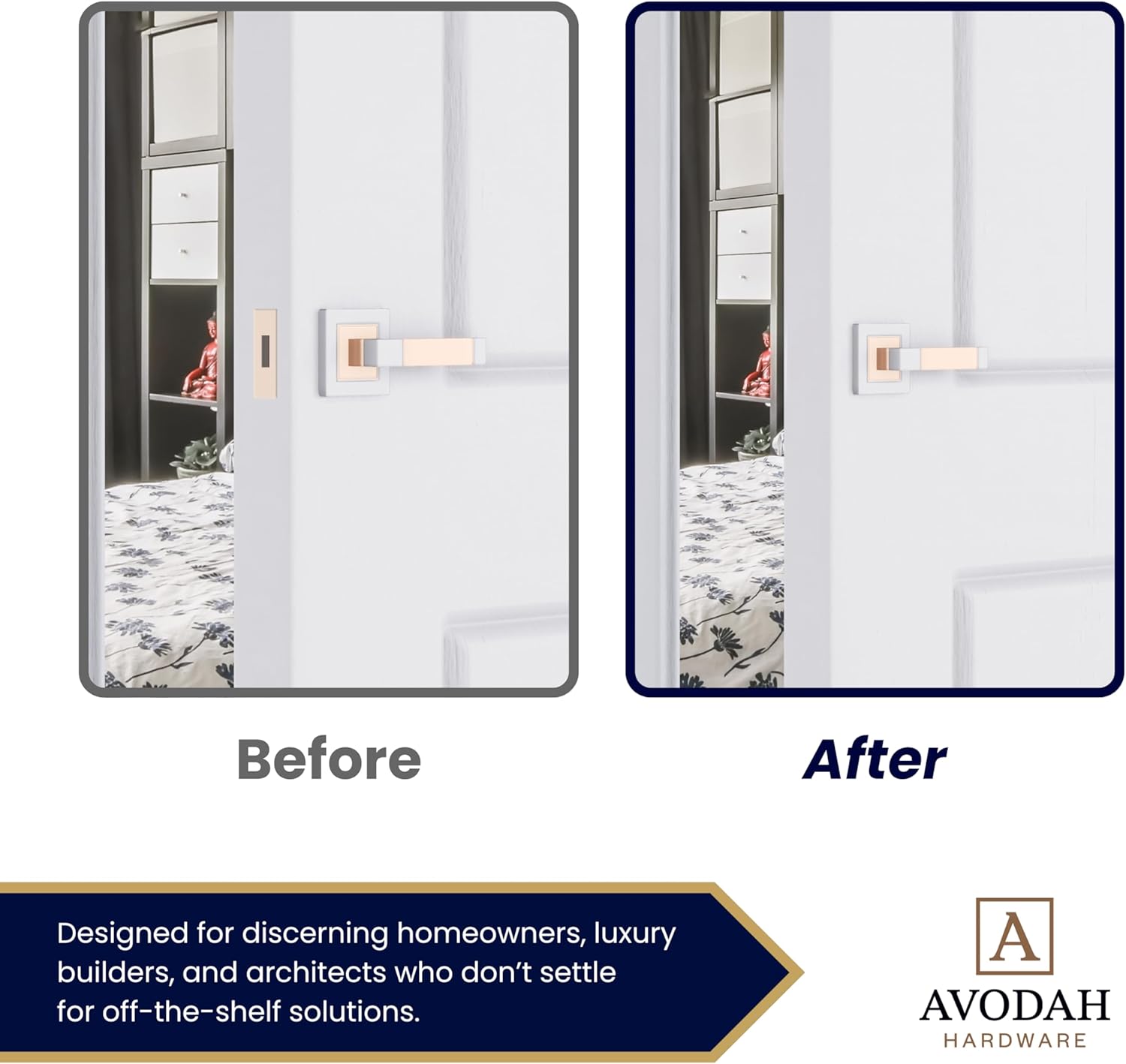8 Wooden Filler Plates, Latch Filler, Hinge Repair Kit, Door Hinge Cover with Templates, Wood Filler, Sandpaper, Instructions Avodah Hardware