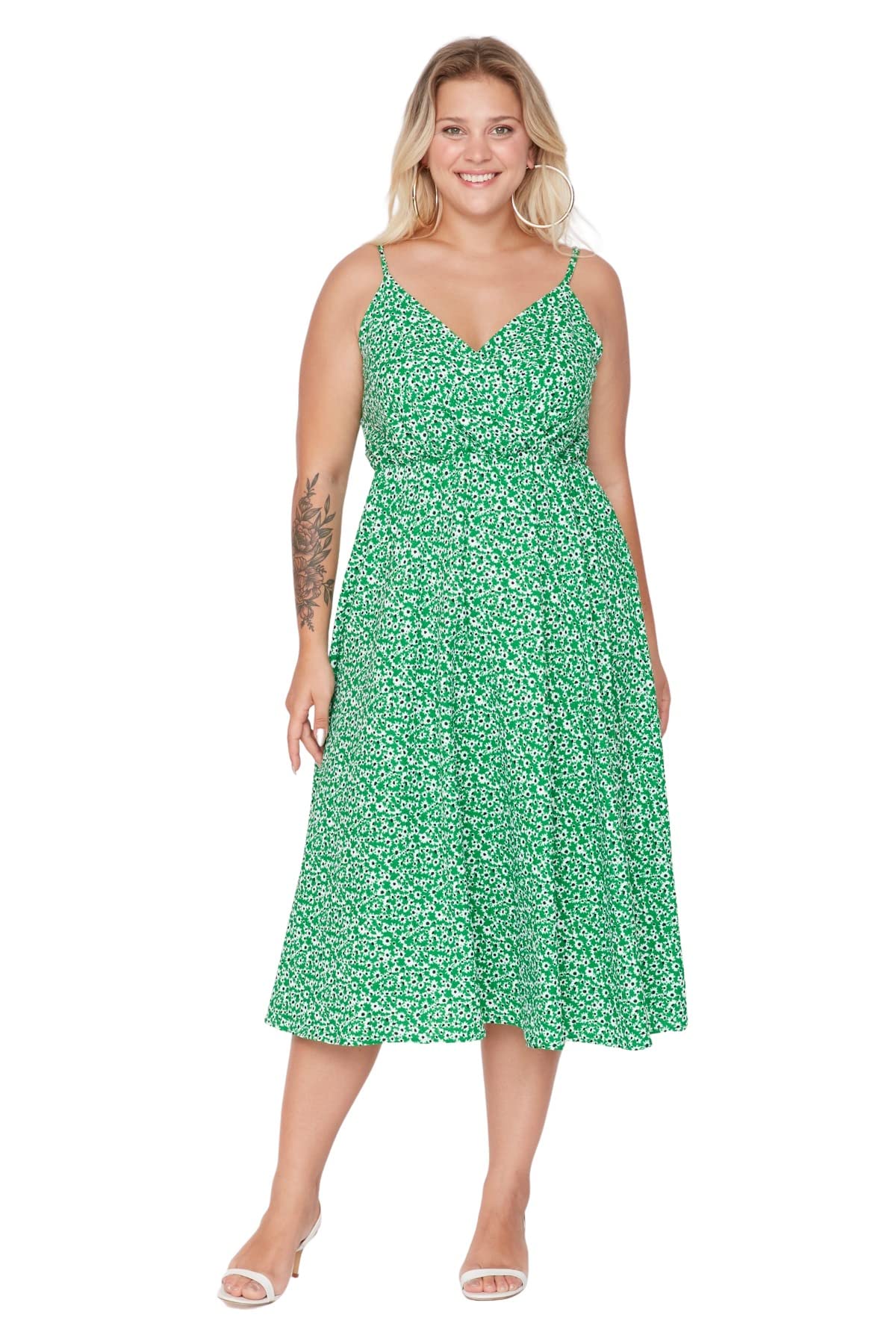 Trendyol Midi A-line Regular Plus Size Dress Kleid,