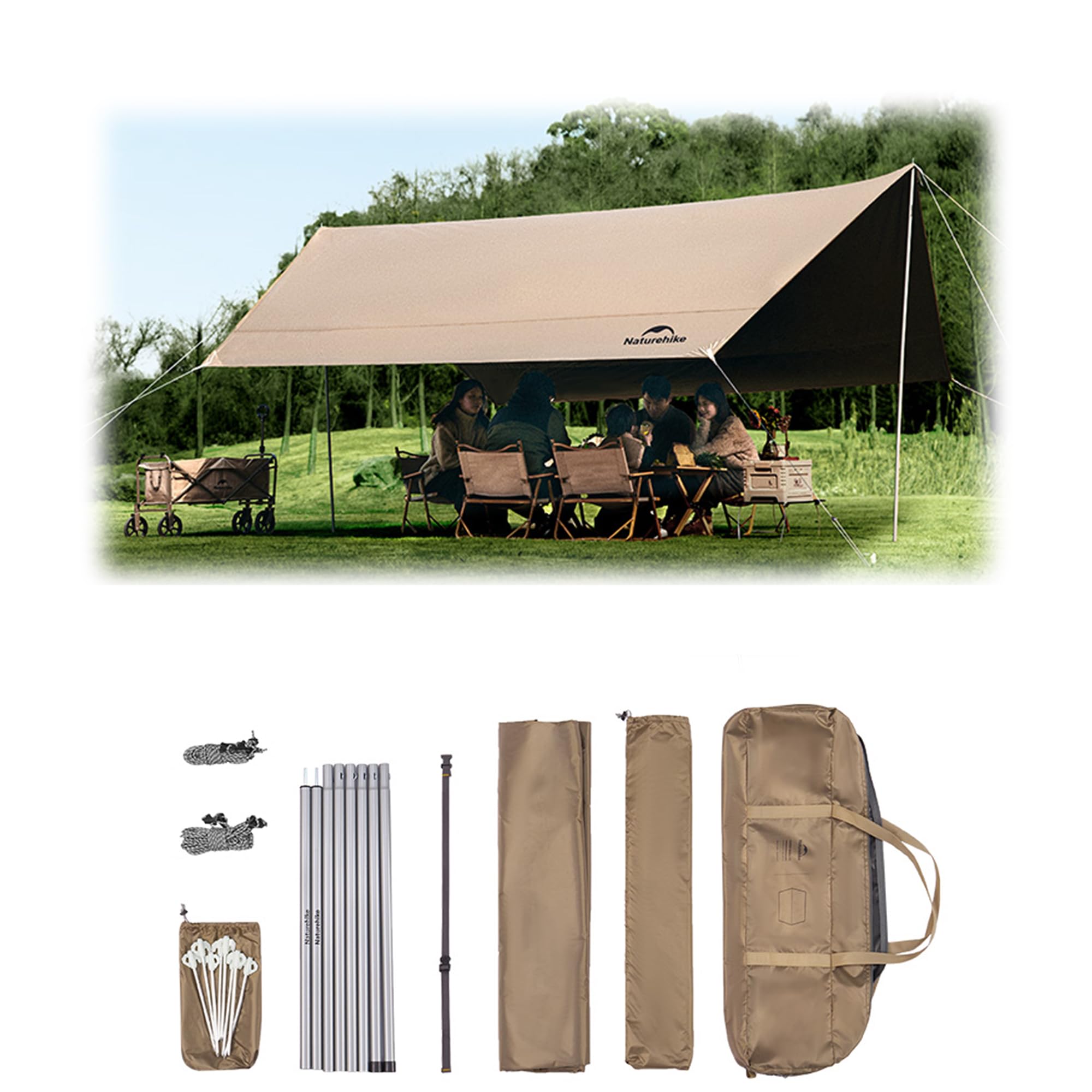 Amazon | Naturehike 避暑タープ 防水18000＋ UPF2000+ 内外温度差15