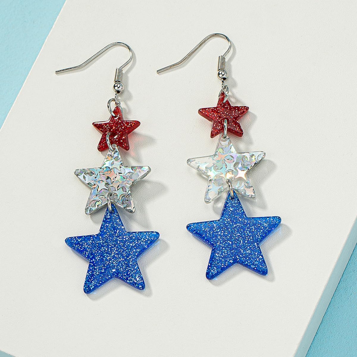 American Flag Earrings 4th of July Earrings for Women USA Independance Day Drop Earring - Image 5