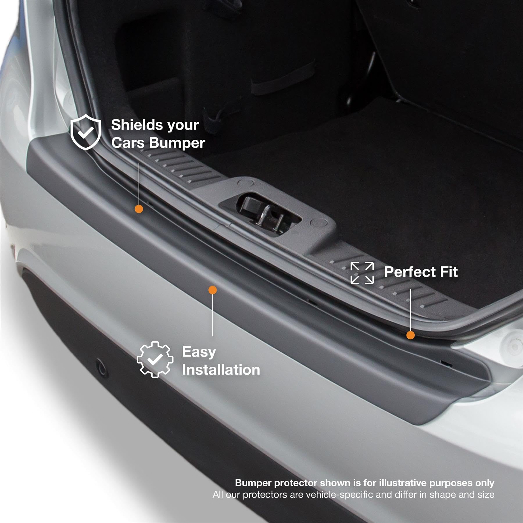 Protection Seuil Chargement Pare-Chocs Noir Toyota RAV4 III CA30W 2006-2010 Facelift – Sans Roue Secours Arrière