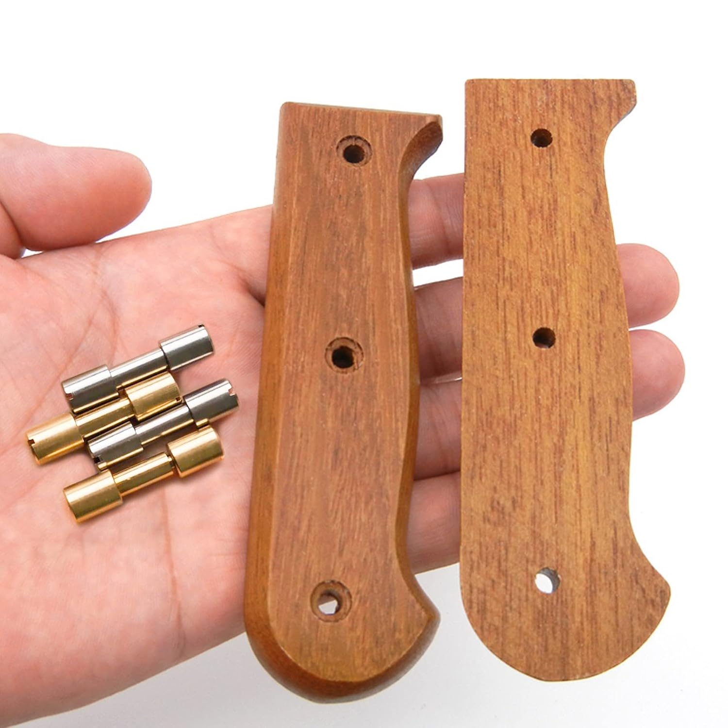 16 Sets Brass Bracket Bolt Fasteners and Stainless Steel Bracket Bolt Fasteners Tool Knife Handle Pins Knife Making Supplies Tactical Lock Rivets Knife Screws, Head Diameter 6 mm