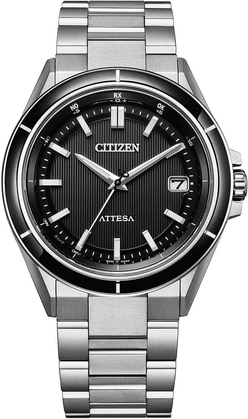 Amazon.co.jp: [Citizen] 腕時計 アテッサ 光発電 エコ・ドライブ 電波時計 防水 ビジネス 黒 八角形ベゼル ...