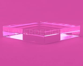 CleverDelights 3 Square Glass Tiles - 5 Pack