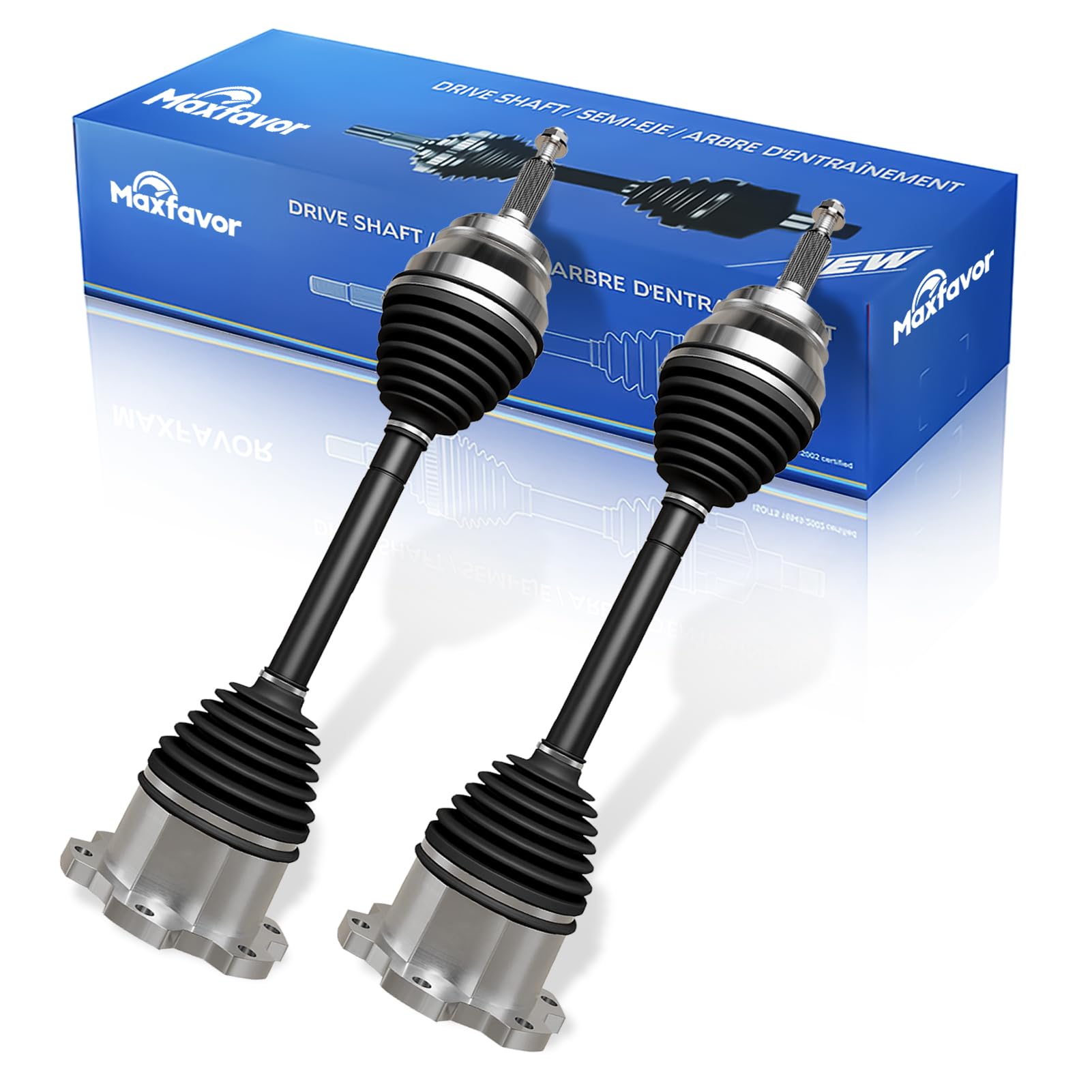 Maxfavor CV Axle Front A Pair Compatible with 2007-2019 Chevy Silverado 1500, 2007-2014 Suburban 1500 & 2015-2020 Suburban, 2007-2020 Tahoe, 2007-2013 Avalanche & Cheyenne CV Axles Shaft Assembly