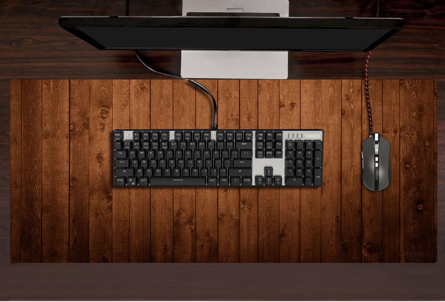 Cmhoo Desk Mouse Pad Extended XXL & Large Gaming Mat Protector Stickers 35.4 x 15.7 (90x40 Muwen)