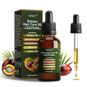 Battana Hair Care Oil 2Fl Oz Natural Rosemary & Sweet Almond Oil Blend for Hair Growth & Repair Organic, Vegan, Cruelty-Free Lightweight, Non-Greasy Formula for Women & Men
