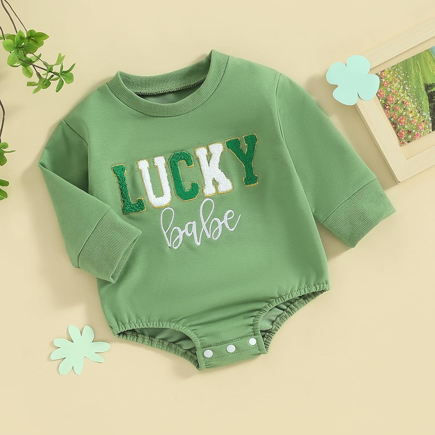 Easter Baby Girl Boy Outfit Bunny Shirt Bubble Romper Sweatshirt Onesie Newborn Easter Clothes - Image 3