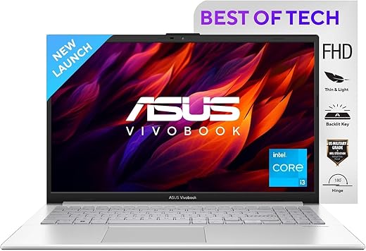 ASUS Vivobook Go 15 (2023), Intel Core i3-N305, 15.6″ (39.62 cms) FHD, Thin and Light Laptop (8GB/512GB SSD/Integrated Graphics/Windows 11/Office…
