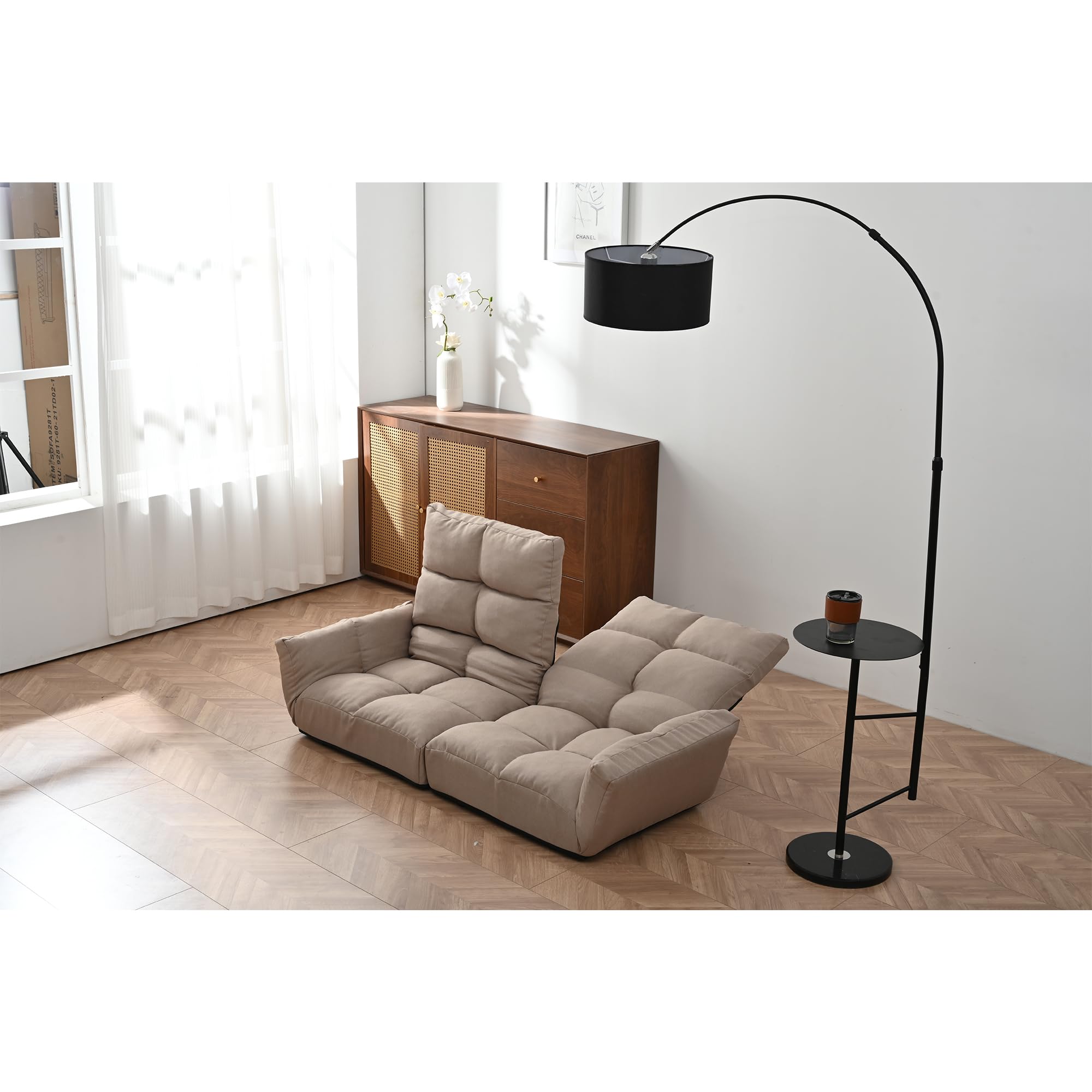 ソファー2人掛け2.5人掛けソファ幅142～176cmリクライニング【ベージュ