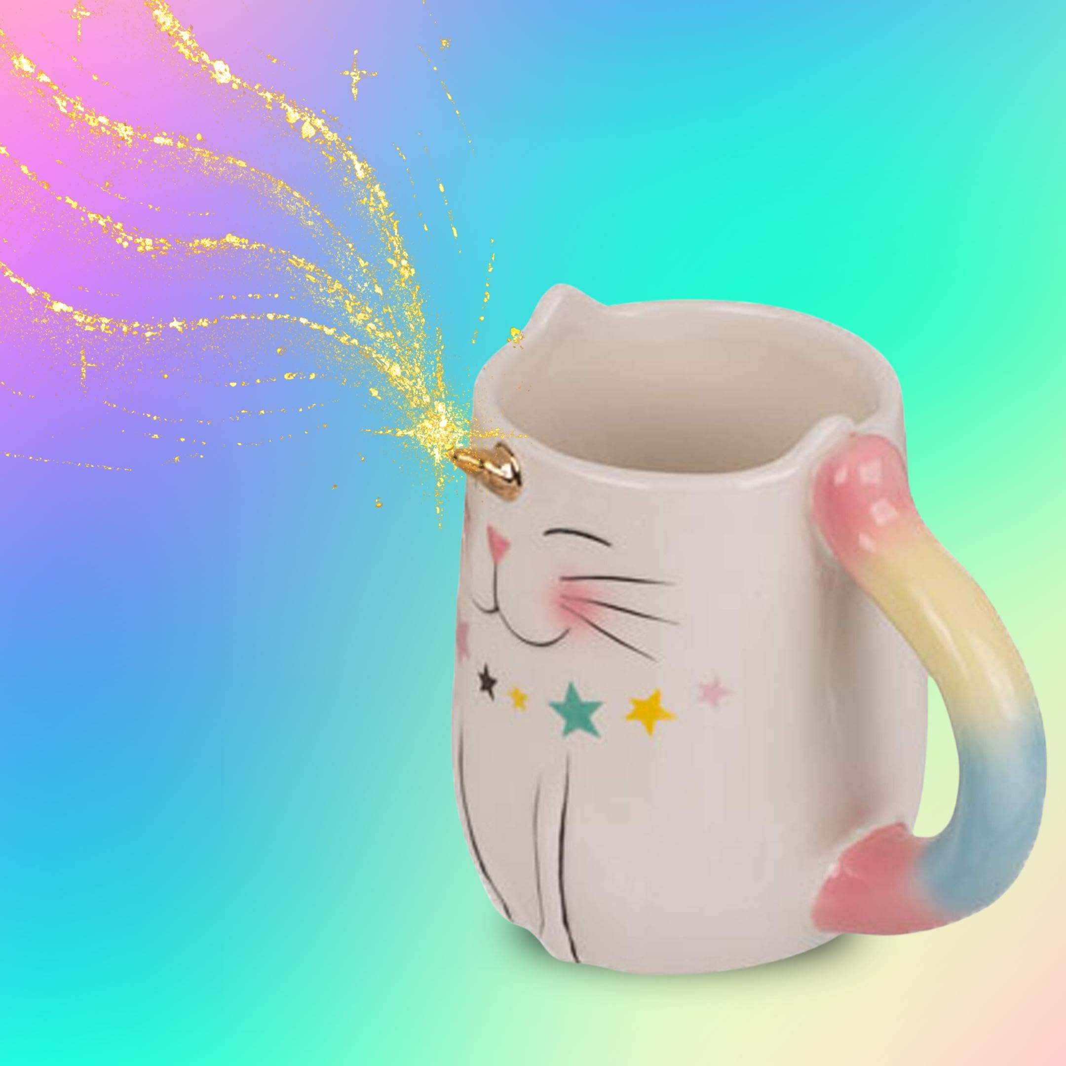 Fluffy Dreams Cutie Cat Love 3D Katzentasse – Handbemalte Keramik-Tasse, Ca. 310 Ml, Schwarz-pink, Geschenk Für Katzenliebhaber
