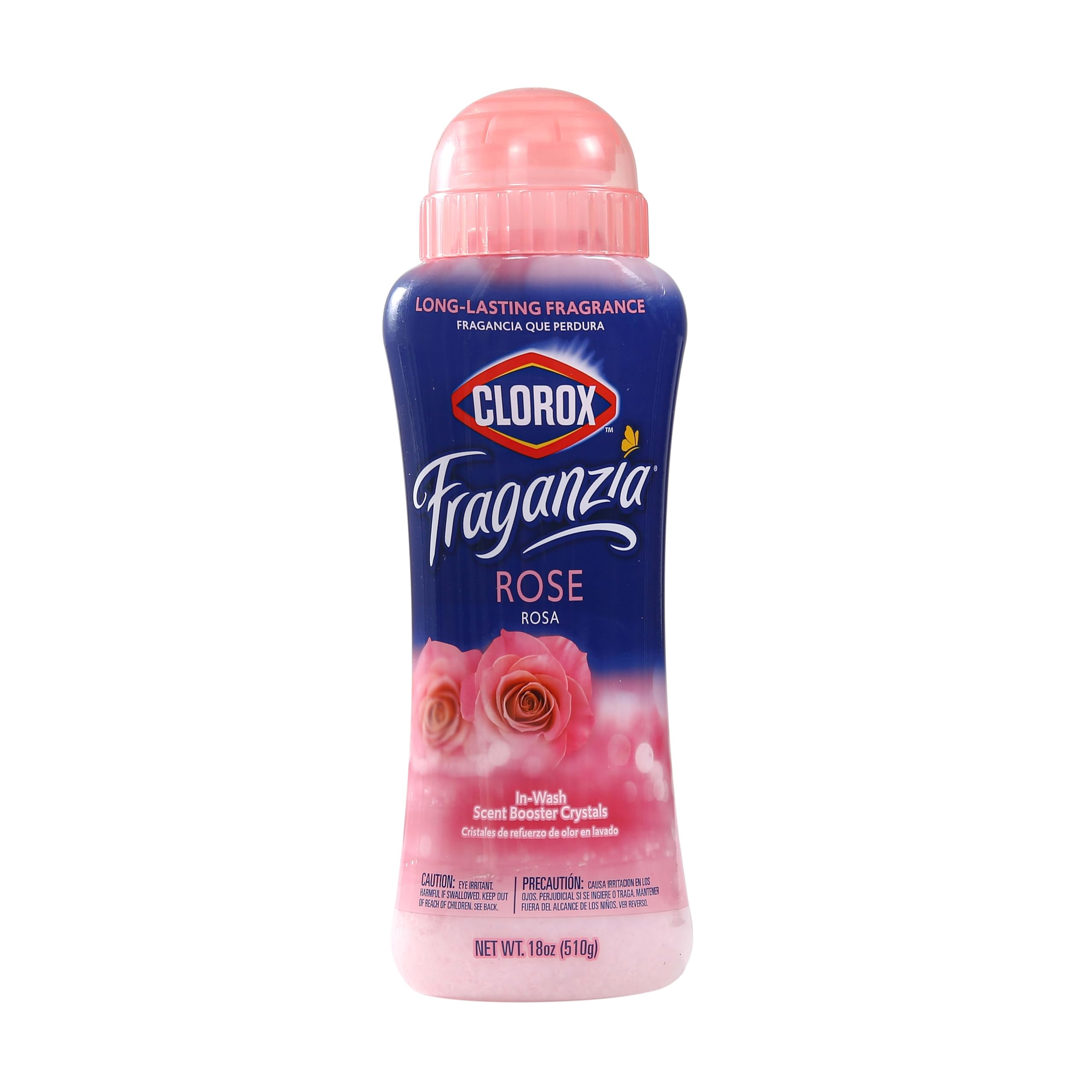 Clorox Fraganzia In-Wash Scent Booster Crystals in Rose Scent, 18 Oz | Laundry Scent Booster Crystals | Rose, Light Floral Laundry Fragrance 18 Ounce Crystals