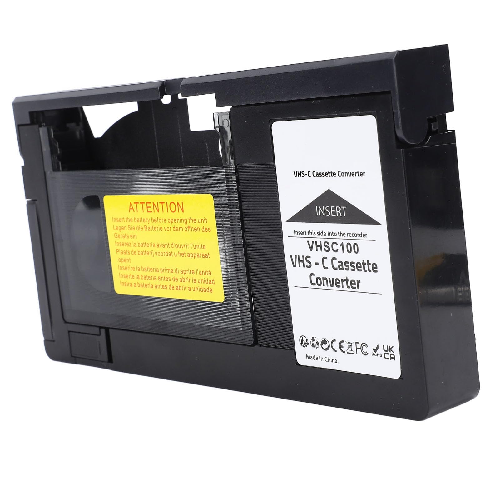 Original -Kassettenadapter für S VHS C, S VHS, VHS C, VHS, 1,2 Mm Standardbänder, Casette -Kassettenkonverter Nicht für 8 Mm/Minidv / Hi8 -Bänder