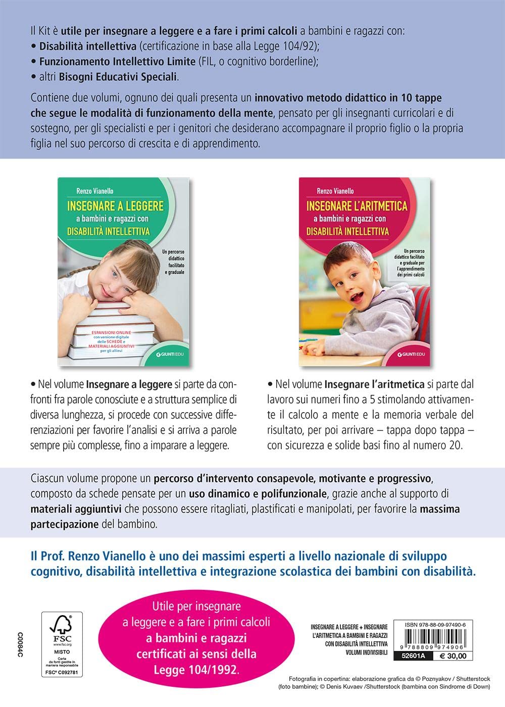Percorsi didattici per bambini e ragazzi con disabilità intellettiva. Lettura e primi calcoli. Nuova ediz.