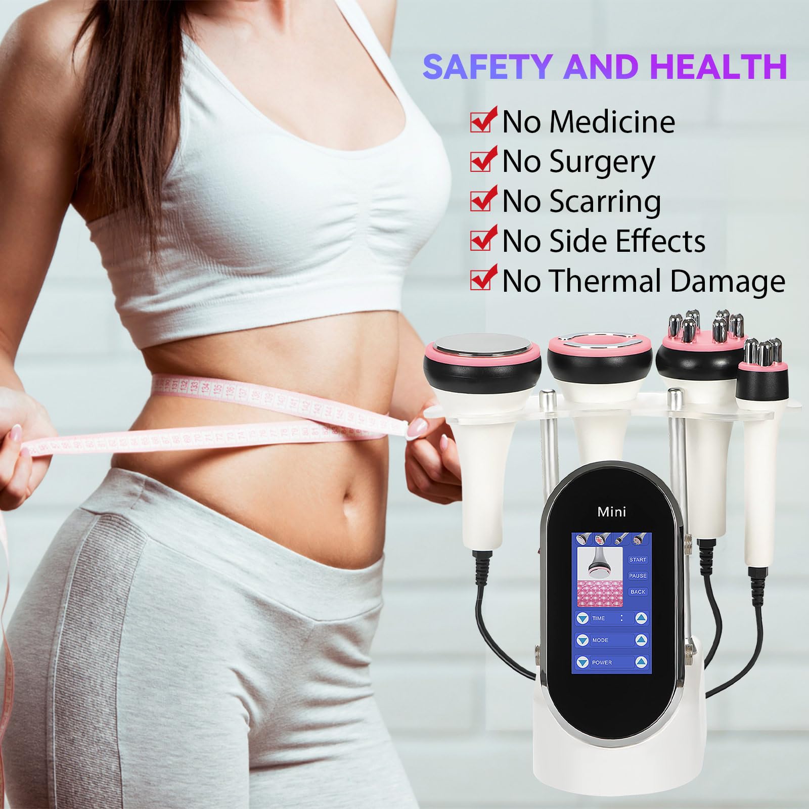 40 K Schlankheitsgerät, Anti-Cellulite-Gerät, 4 in 1 Gesichtspflege, Ganzkörper-Massagegerät, Körperpflege, multifunktional, Modellierung, Straffung für Gesicht, Bauch, Taille, Beine