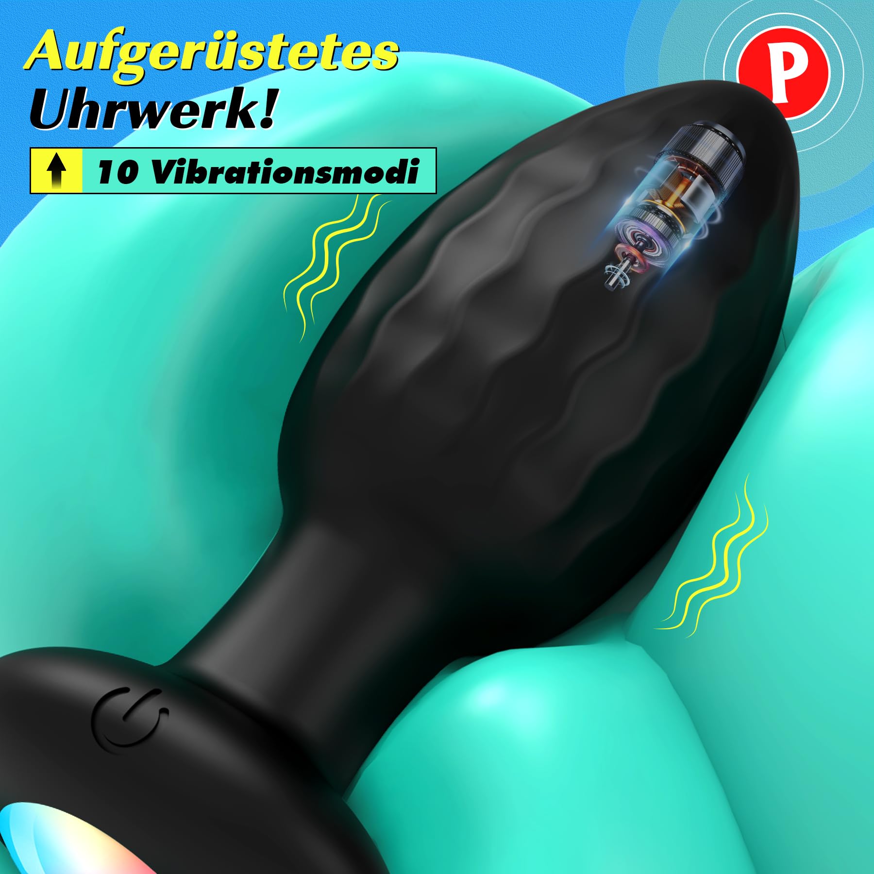 Anal Plug Vibratore Butt Plug per donne uomini - Vibrazione anale per donne Vibratori anali con LED, Butt Plug Stimolazione della prostata Uomini Giocattoli del sesso Solo