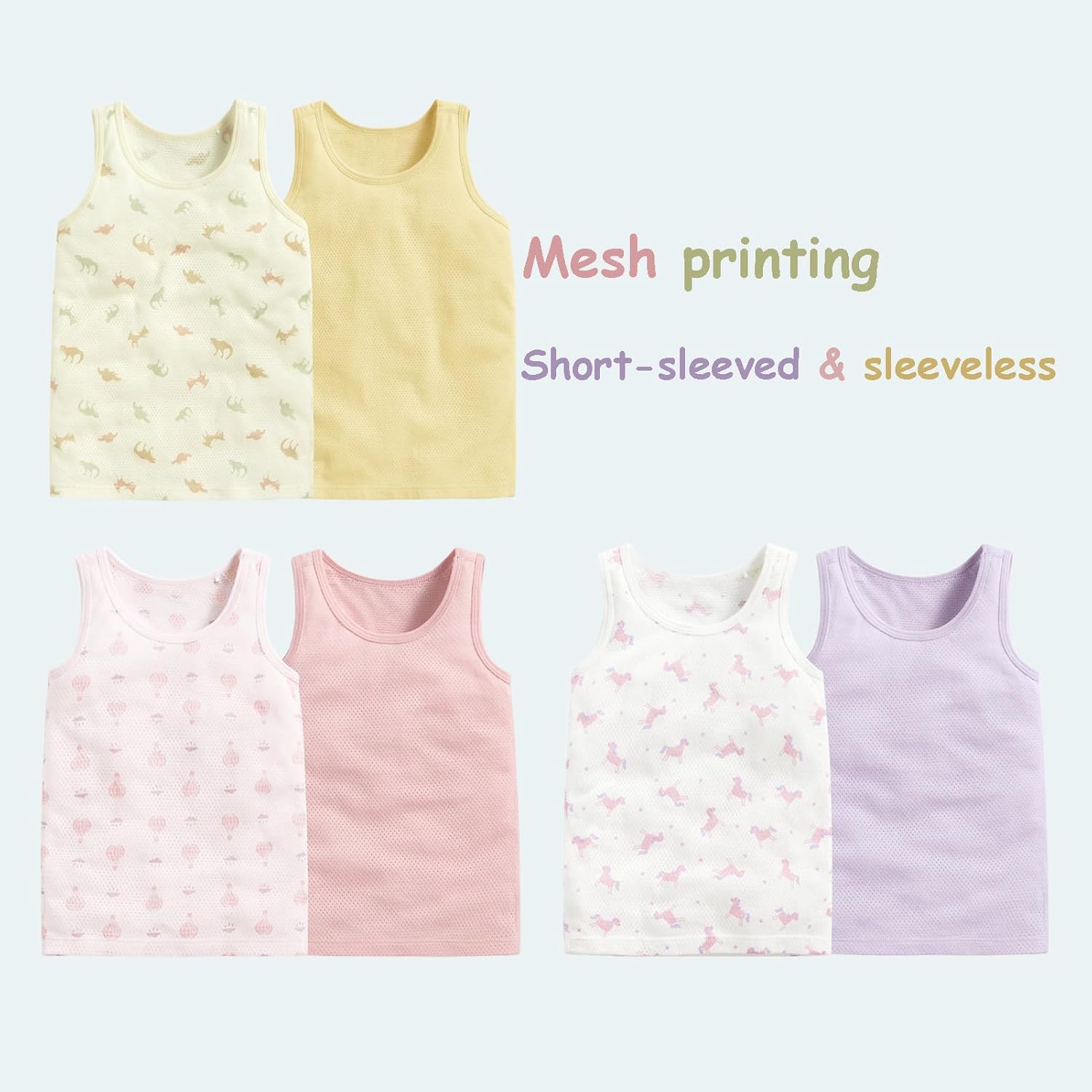 Toddler Baby Boys Shirts Quick Dry Mesh 2 Pack 100% Cotton Summer Tees for Kids 2-6 Years - Image 4