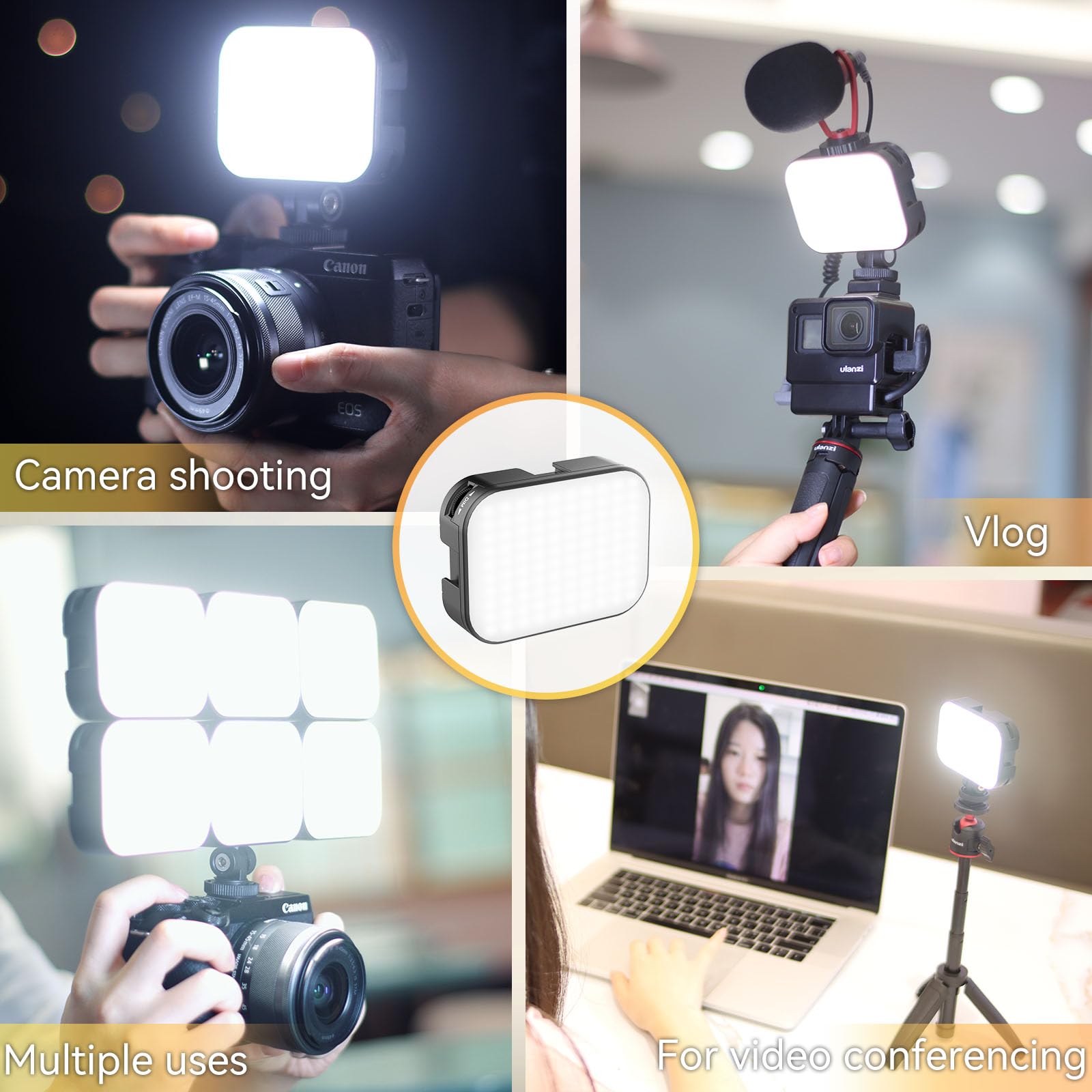 VIJIM VL100C Bi-Color LED Video Light on Camera Adjustable Angle Dimmable — Amazon image 7