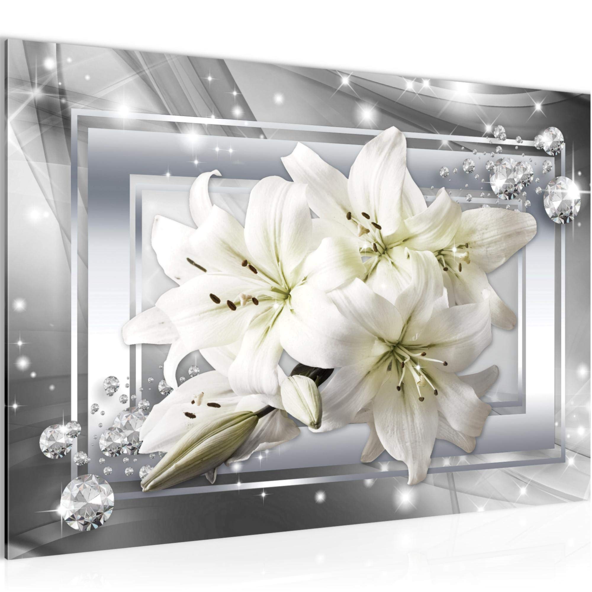 Runa Art I Wall Picture Flowers Lilies Modern Canvas - 100% Made N Germany - Hall 021715C
