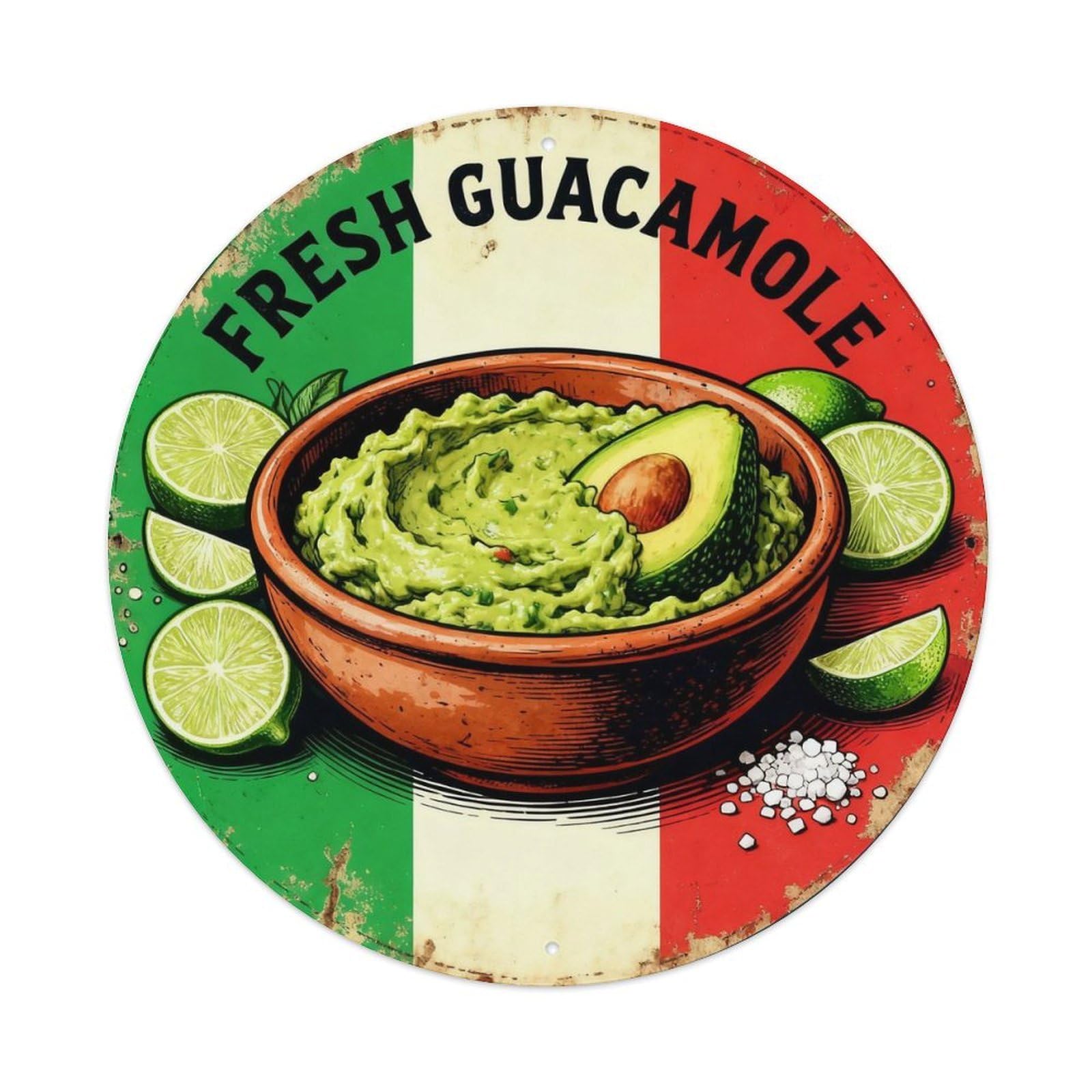 Fresh Guacamole Retro Tin Sign Metal Tin Sign Plaque