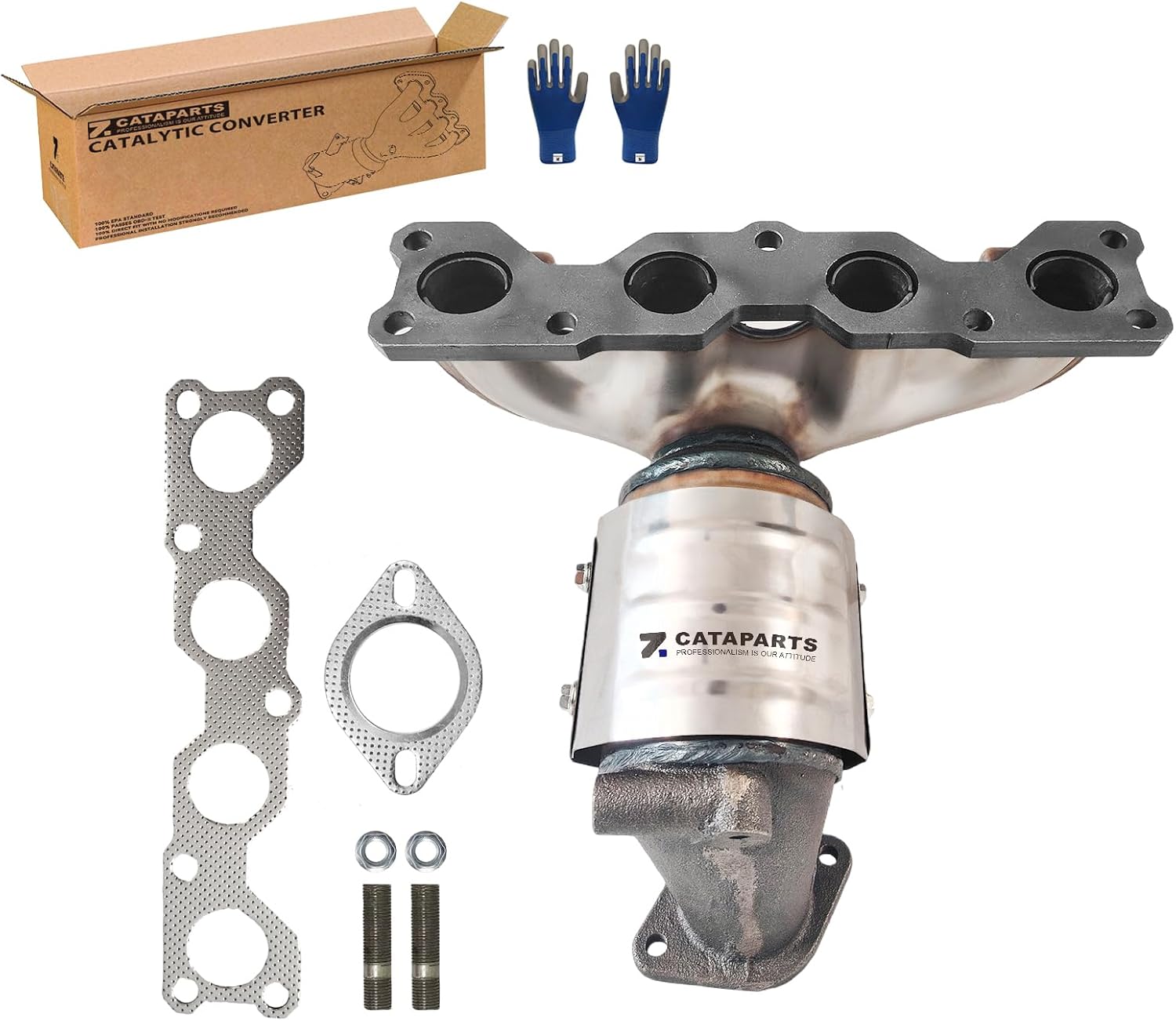 Catalytic Converters Compatible with Hyundai Santa Fe 2010-2012,Kia Sorento 2011-2013 2.4L Front (EPA Compliant)