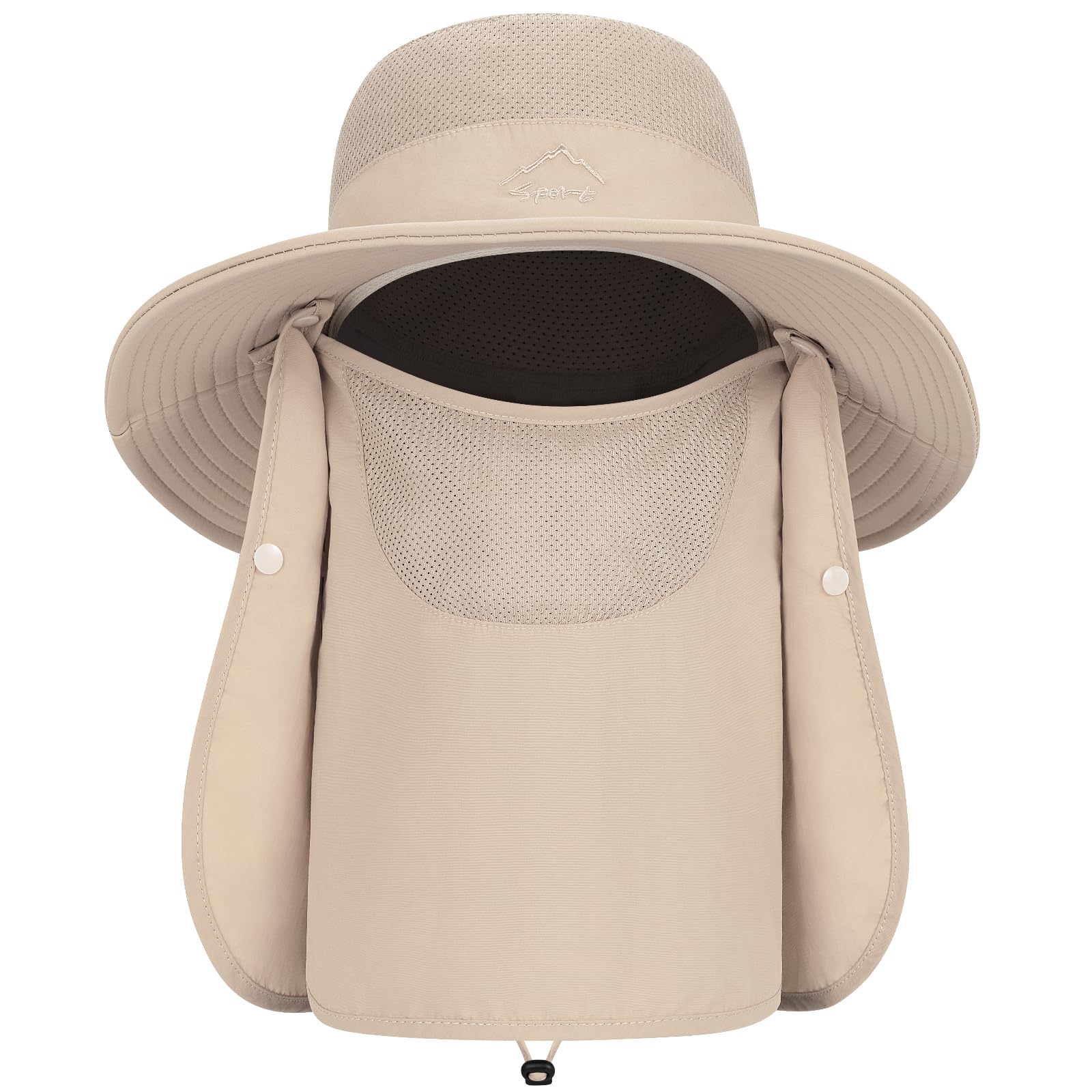 TAGVO Sombreros de Pesca para Hombre Mujer con Cubierta de Cuello Desmontable, Gorros de Pescador con Protección UPF 50+, Sombreros y Gorras de Sol Plegables para Cámping Excursionismo Caminando — view 8