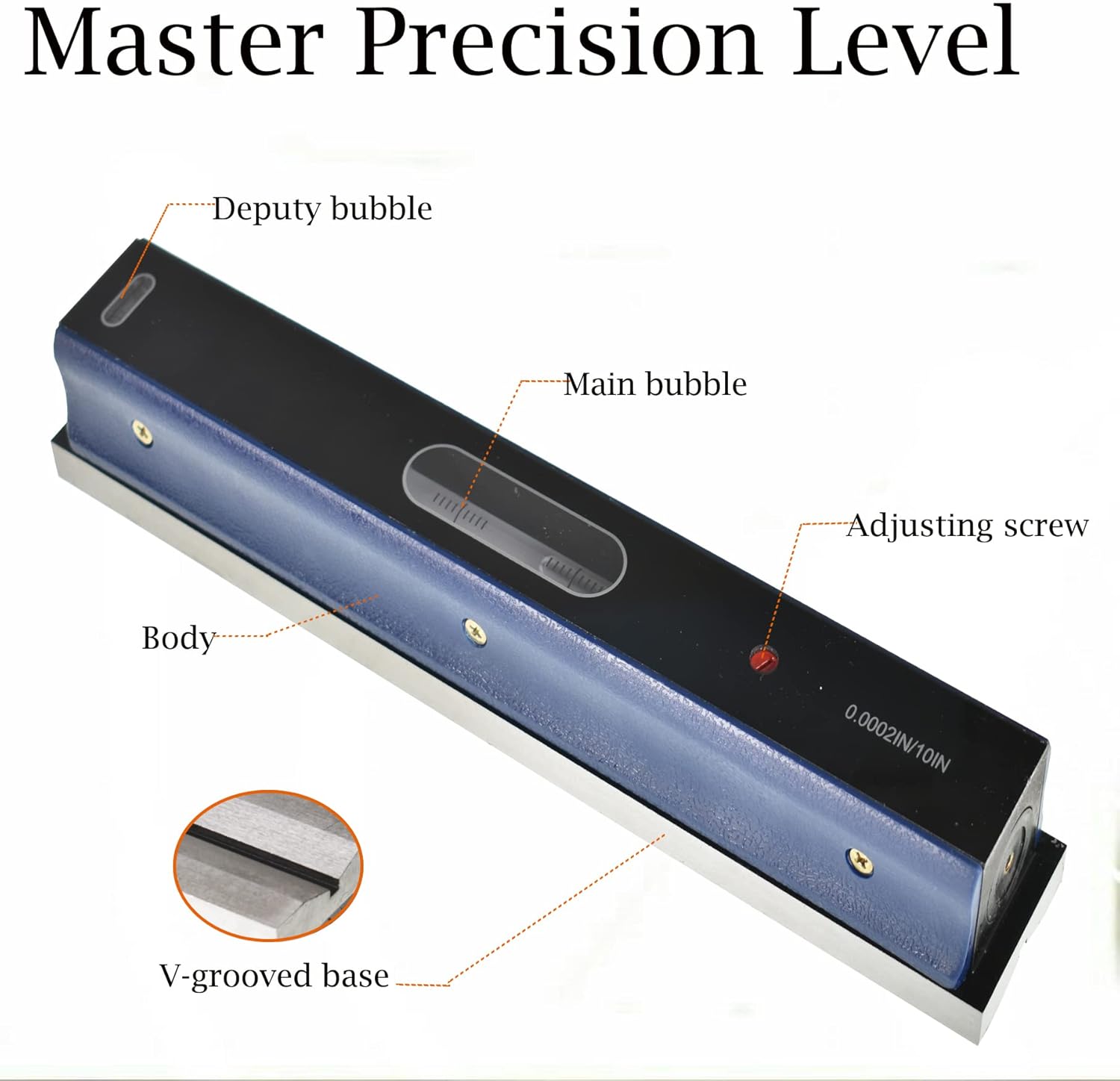 12 Inch Master Precision Level in Fitted Wooden Box, Accuracy 0.0002 Per 10 Inch for Setting and Checking The Level of Machinery and Other High Accuracy Levelling Applications