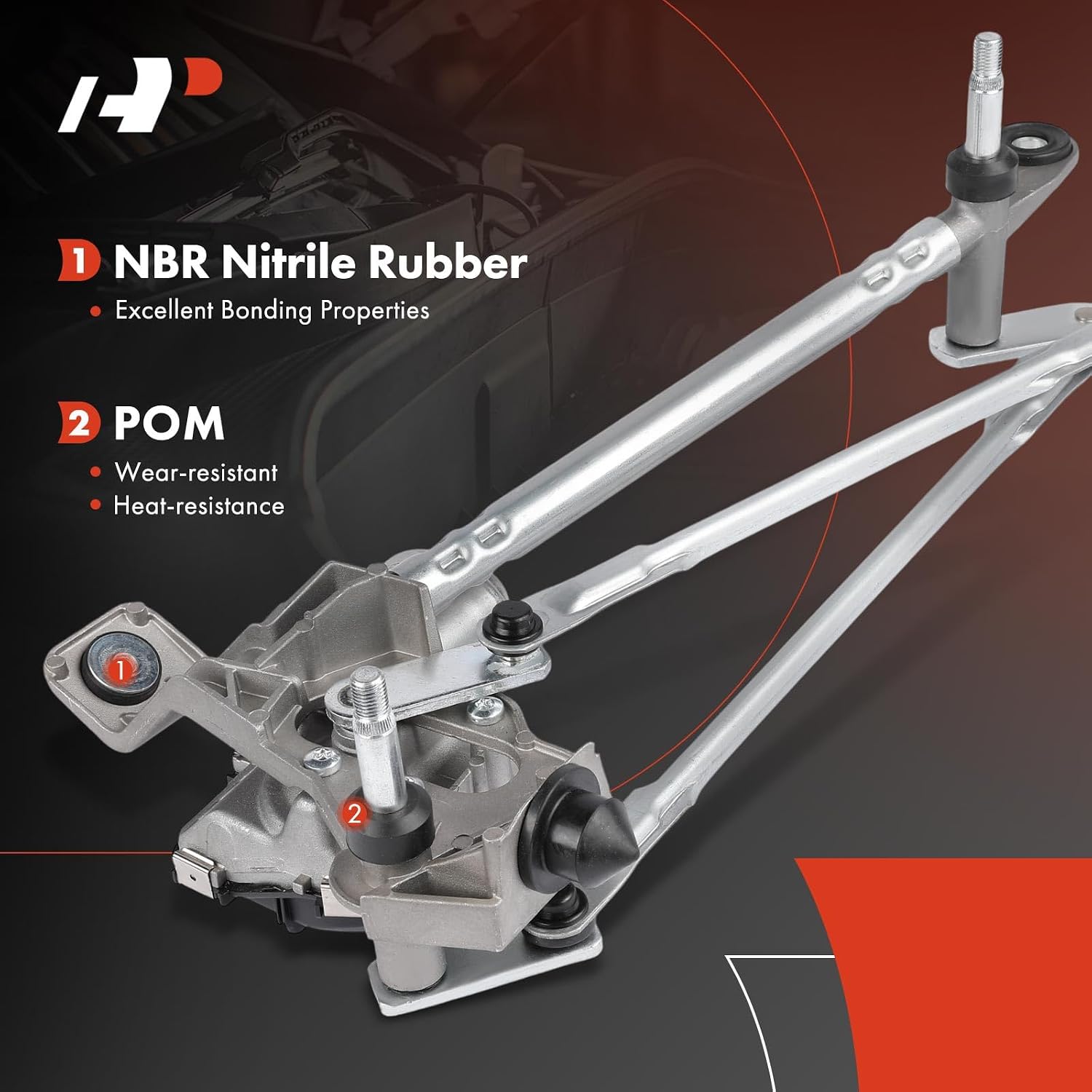 A-Premium Front Windshield Wiper Motor and Linkage Assembly Compatible with Tesla Model Y 2020 2021 2022 2023